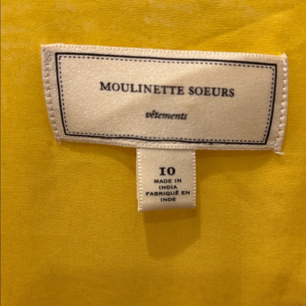 Moulinette Soeurs Vibrant Yellow Dress with matching slip - Picture 2 of 8